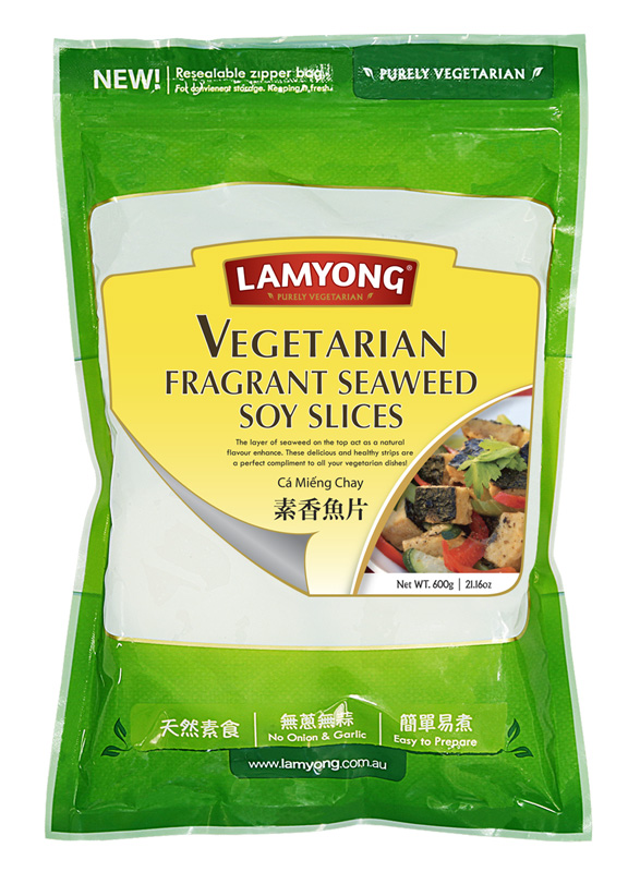 Lamyong Veg Fragrant Seaweed Soy Slices 600g - Click Image to Close
