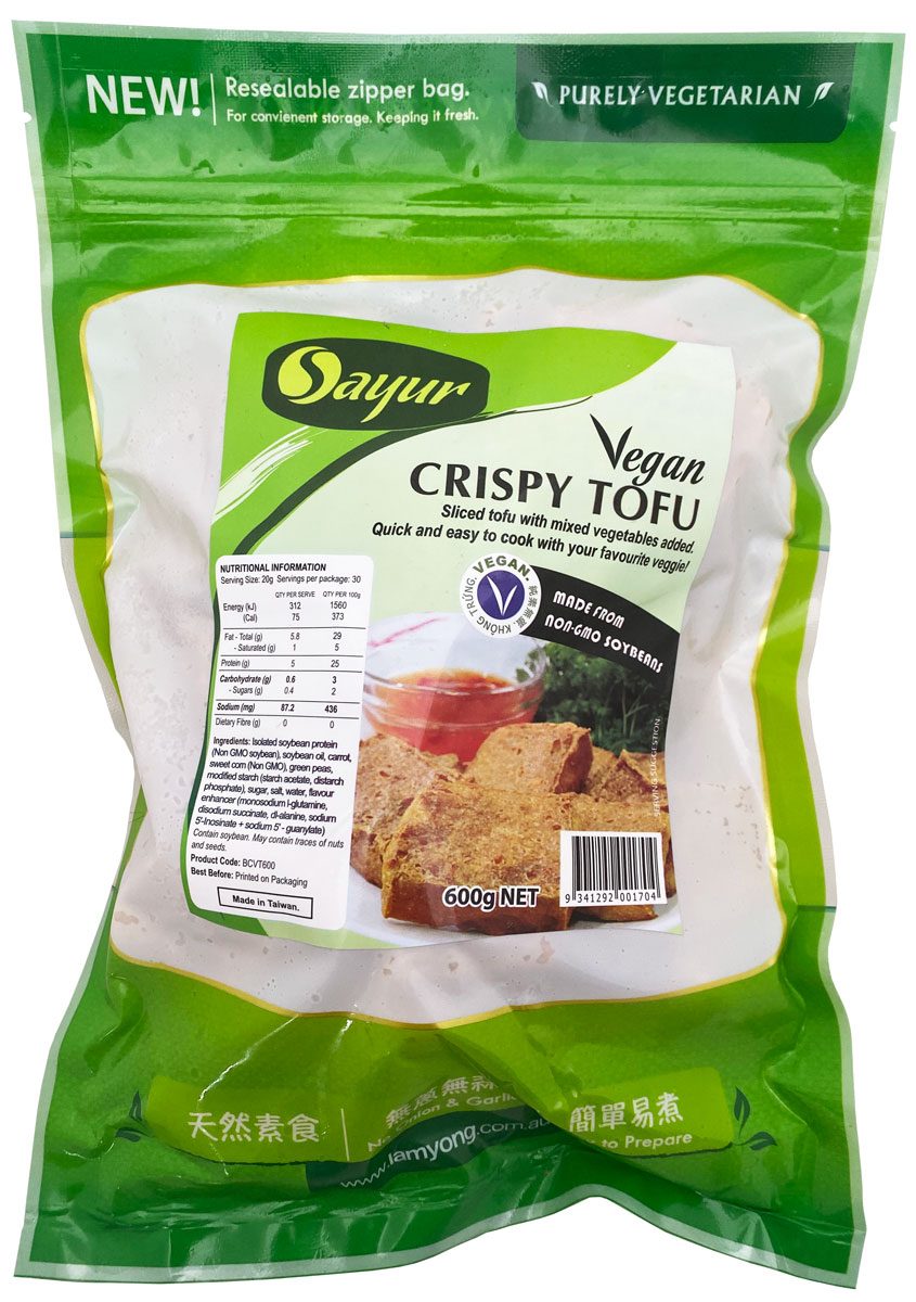 Sayur Vegan Crispy Tofu 600g - Click Image to Close