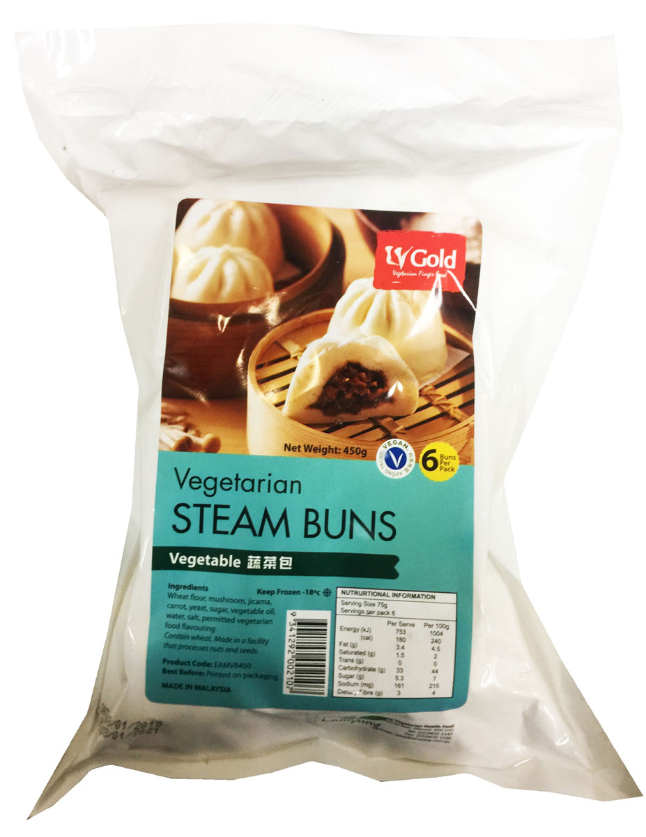 NEW LV Gold Vegan Vegetable Buns 450g/6pcs - Click Image to Close